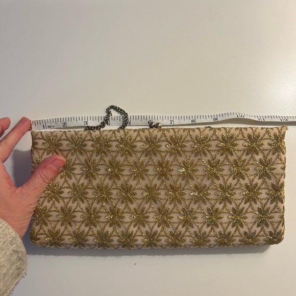 ♥️ Stunningly gorgeous gold vintage purse, 1950s-60s - Picture 2 of 6